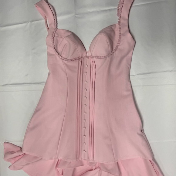 Oh Polly -Cassandra Ruffle- Detail Corset Mini Dress - Size 4. - Picture 3 of 16